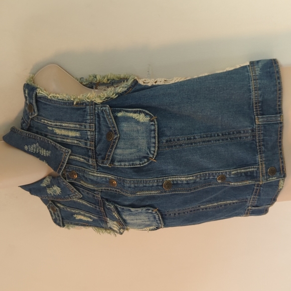 Free People Macrame Cargo Vest S - Picture 11 of 16